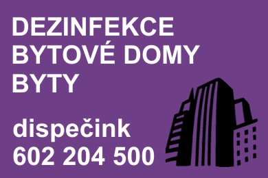 Dezinfekce bytové domy byty ubytovny