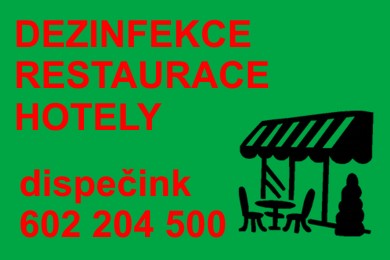 Dezinfekce restaurace hotely ubytovny